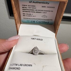 10KT Gold Lab Grown Diamond Ring